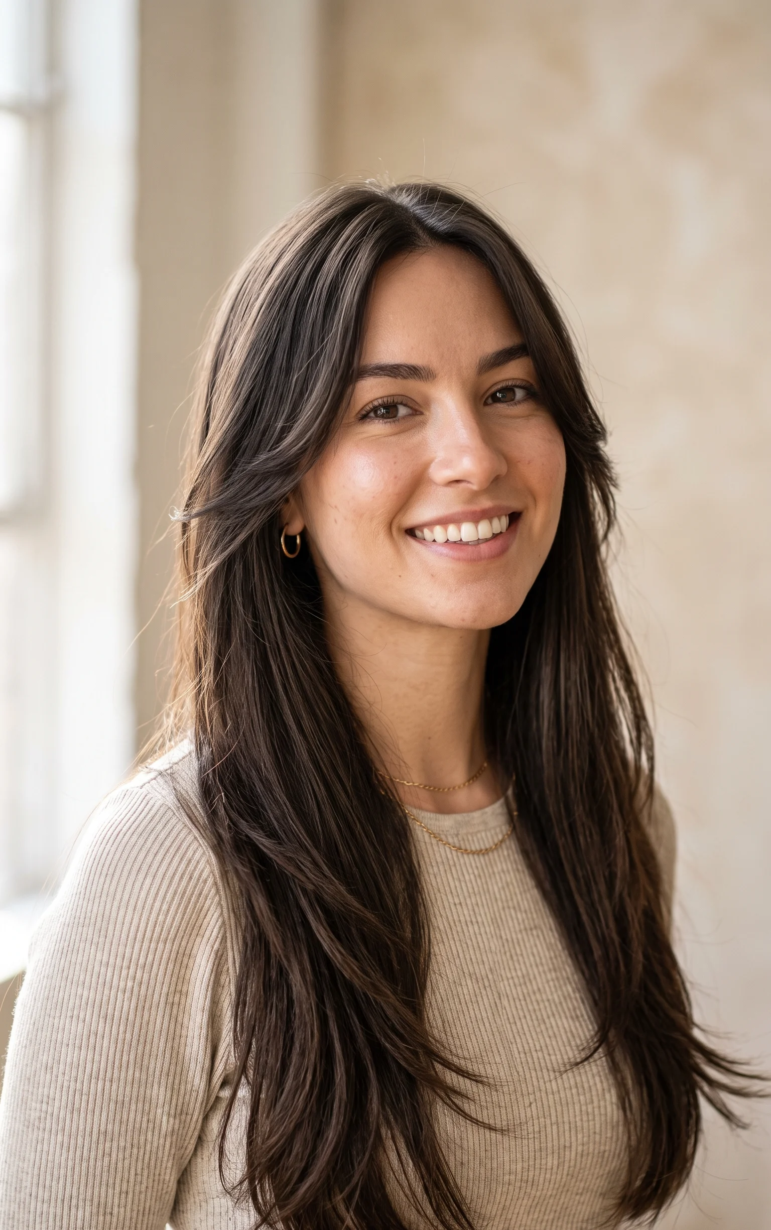 Long Layers with Face-Framing Pieces