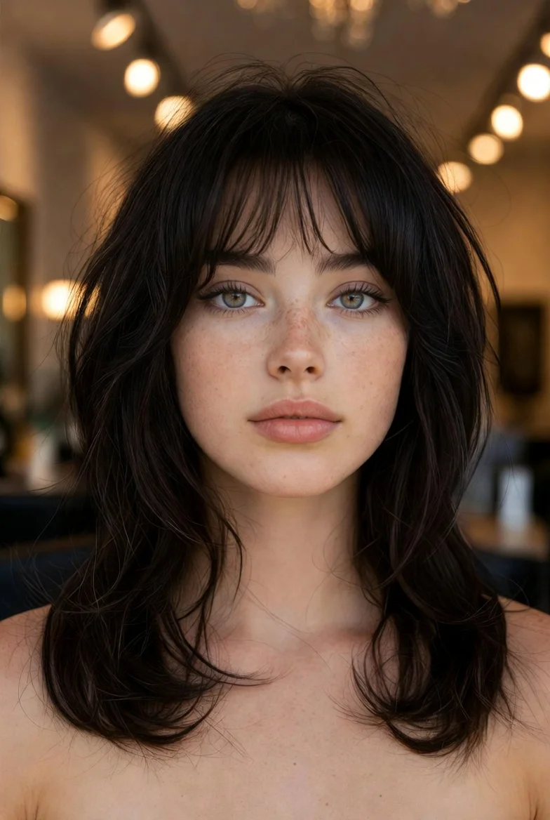Butterfly haircut for thick hair.