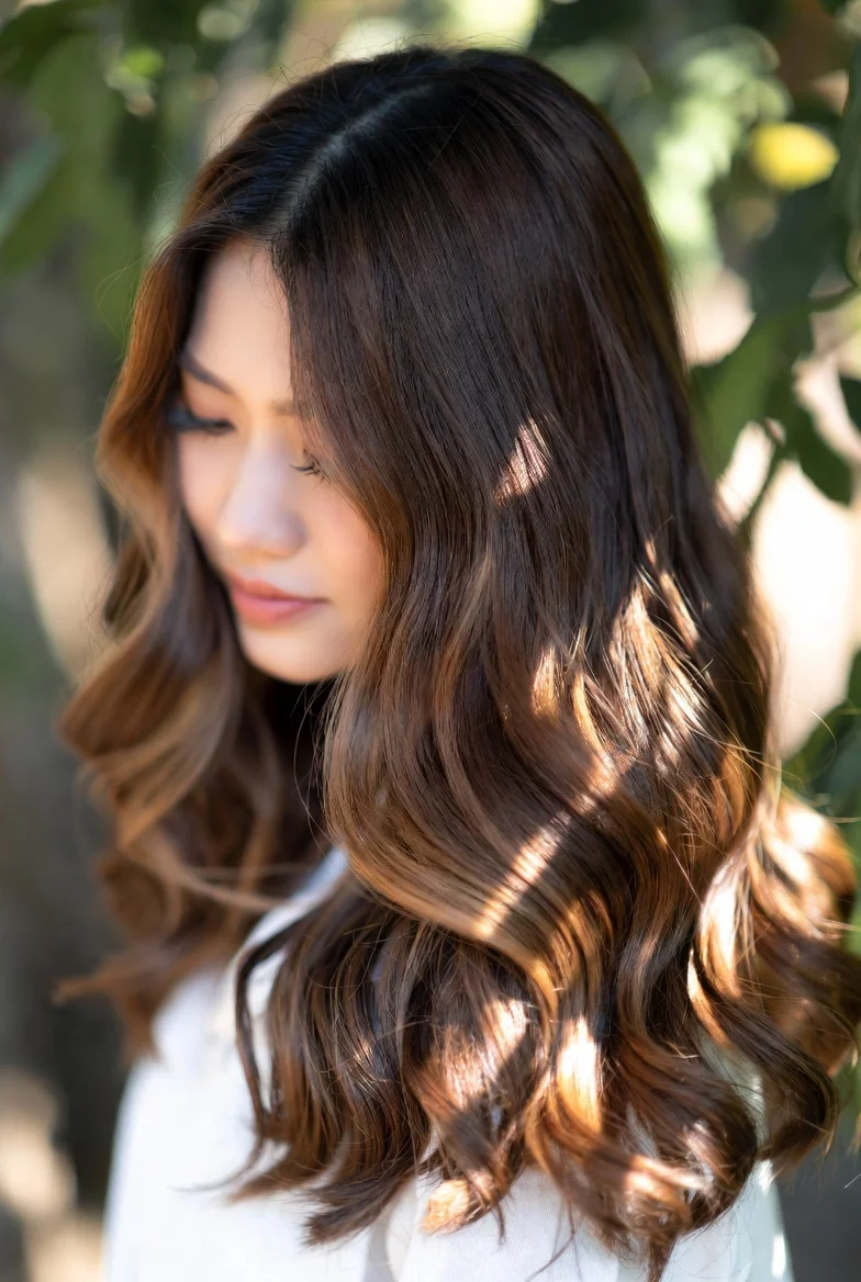 Dimensional Brown With Golden Highlights