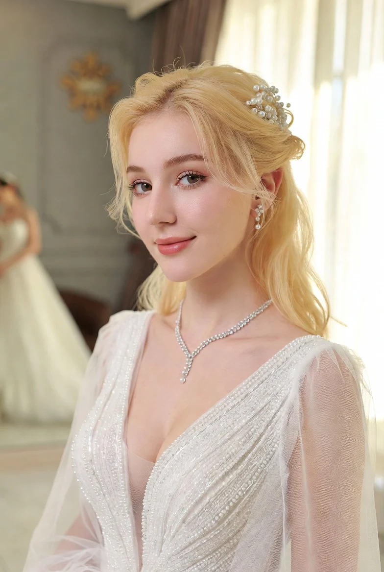 Romantic wedding waves bridal hairstyle