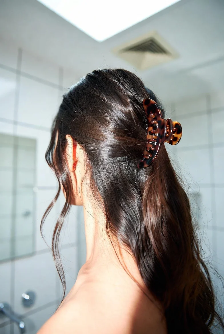 Half-Up with a Claw Clip