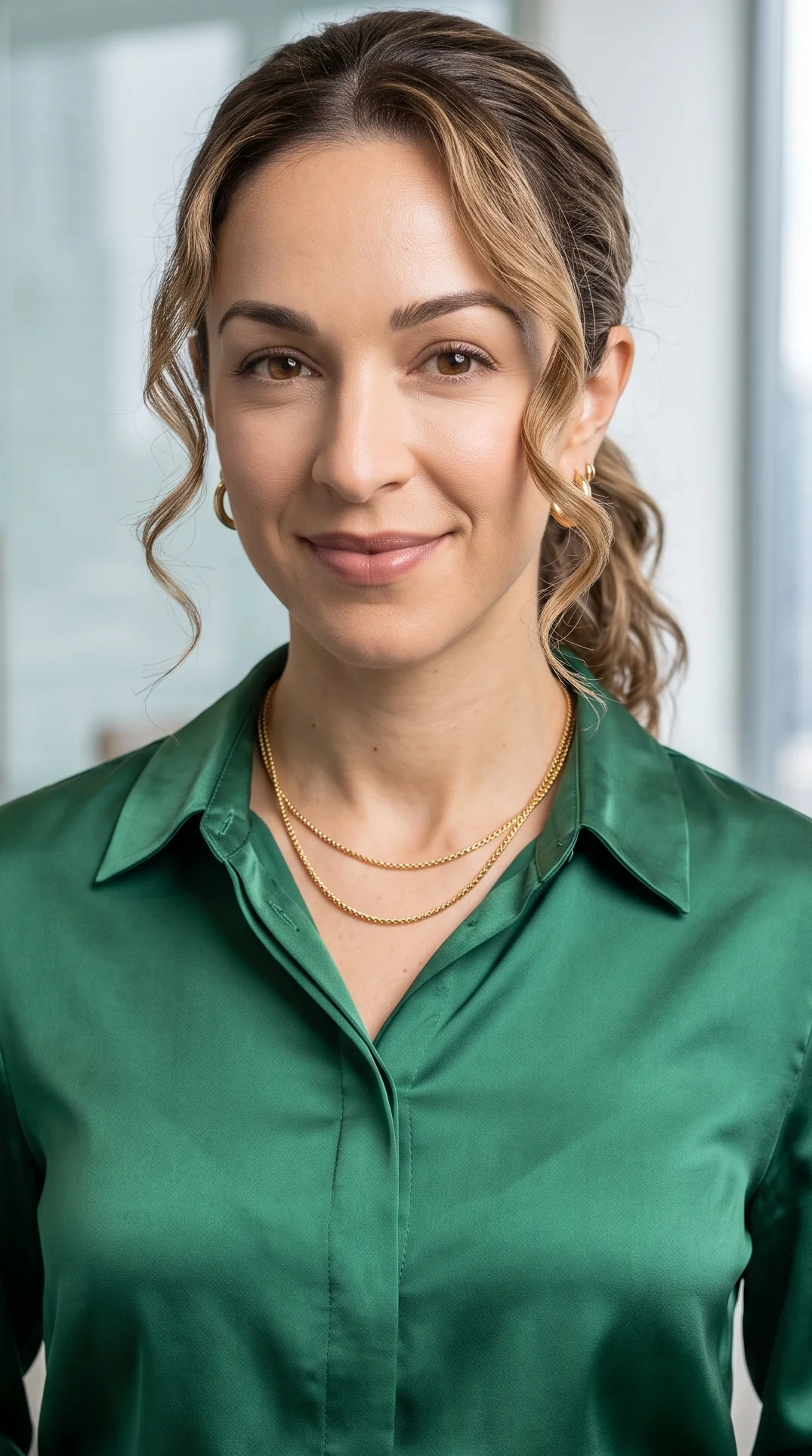 Low Curled Ponytail