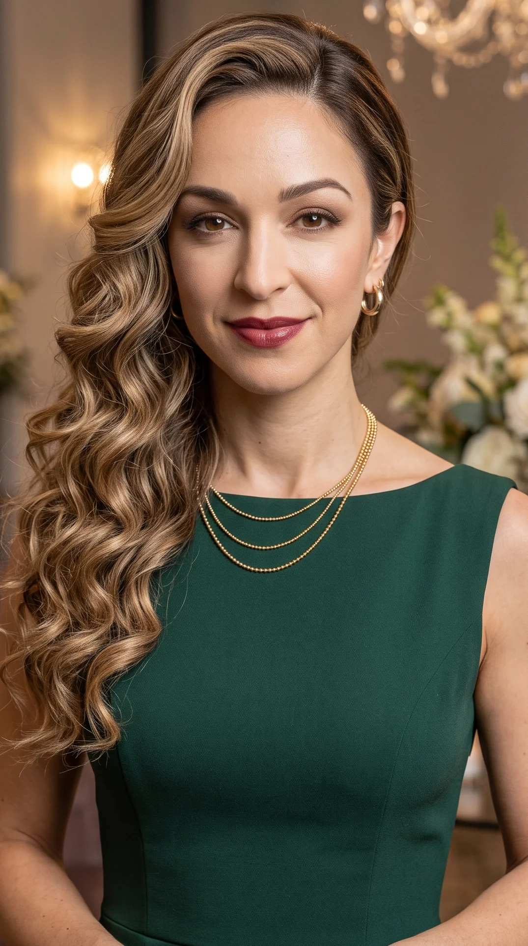 Side-Swept Curls