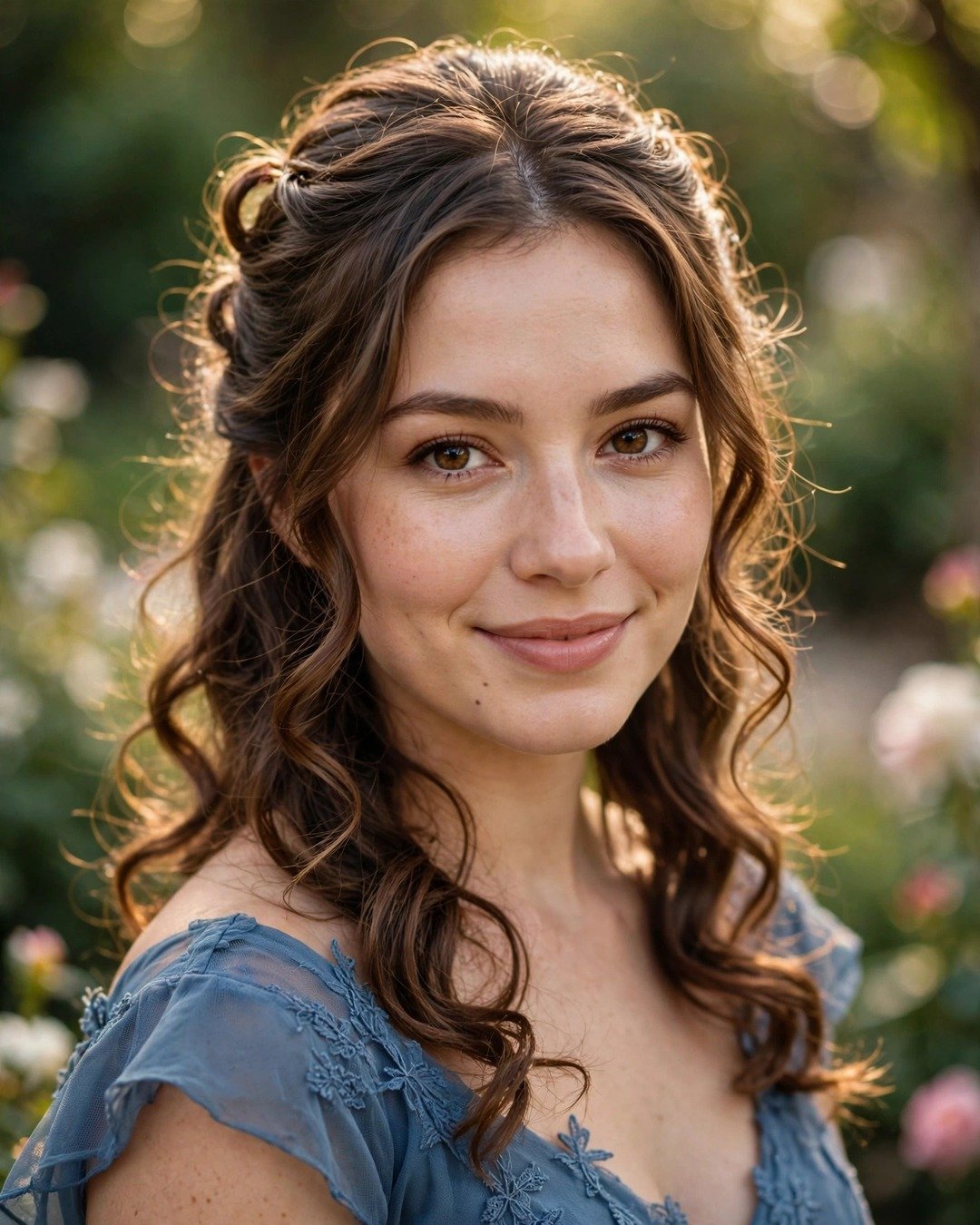 Half-Up Half-Down with Curls
