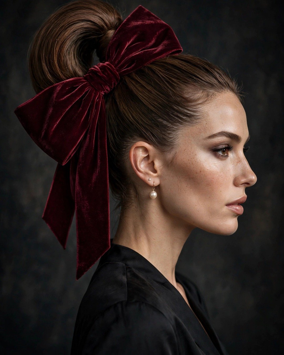 High Ponytail with a Statement Bow