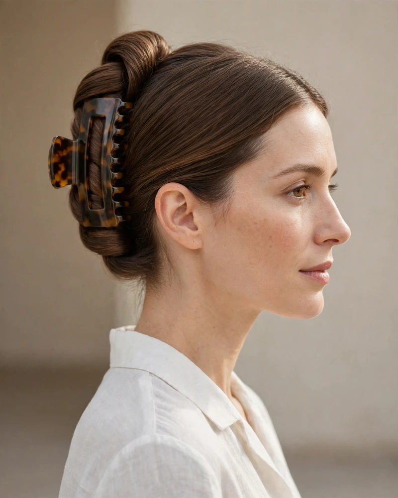 French Twist with a Claw Clip