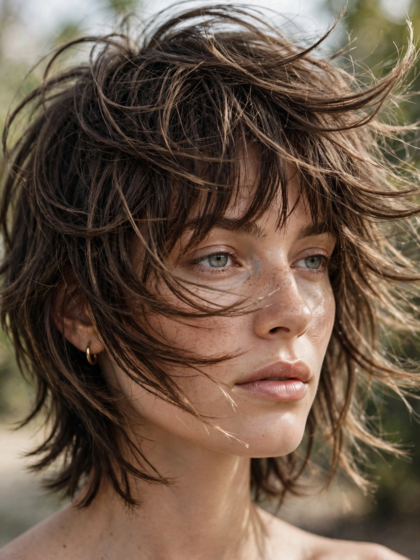Short Shag with Wispy Bangs