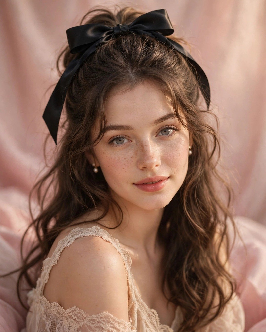 Half-Up Half-Down with a Bow