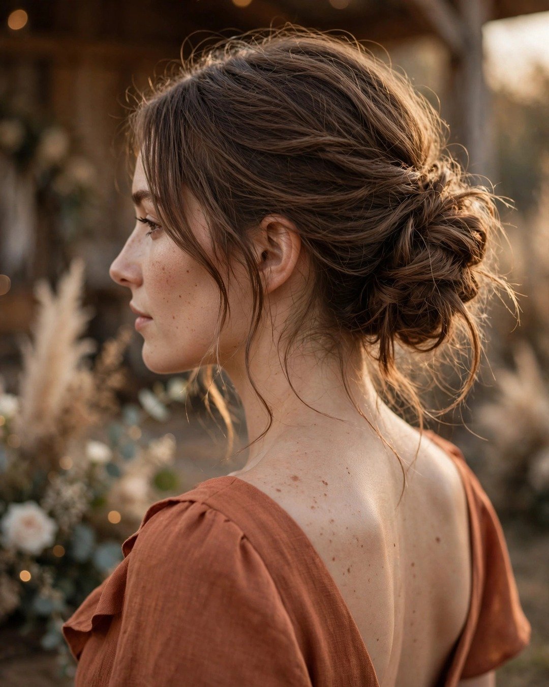 Messy Textured Low Bun