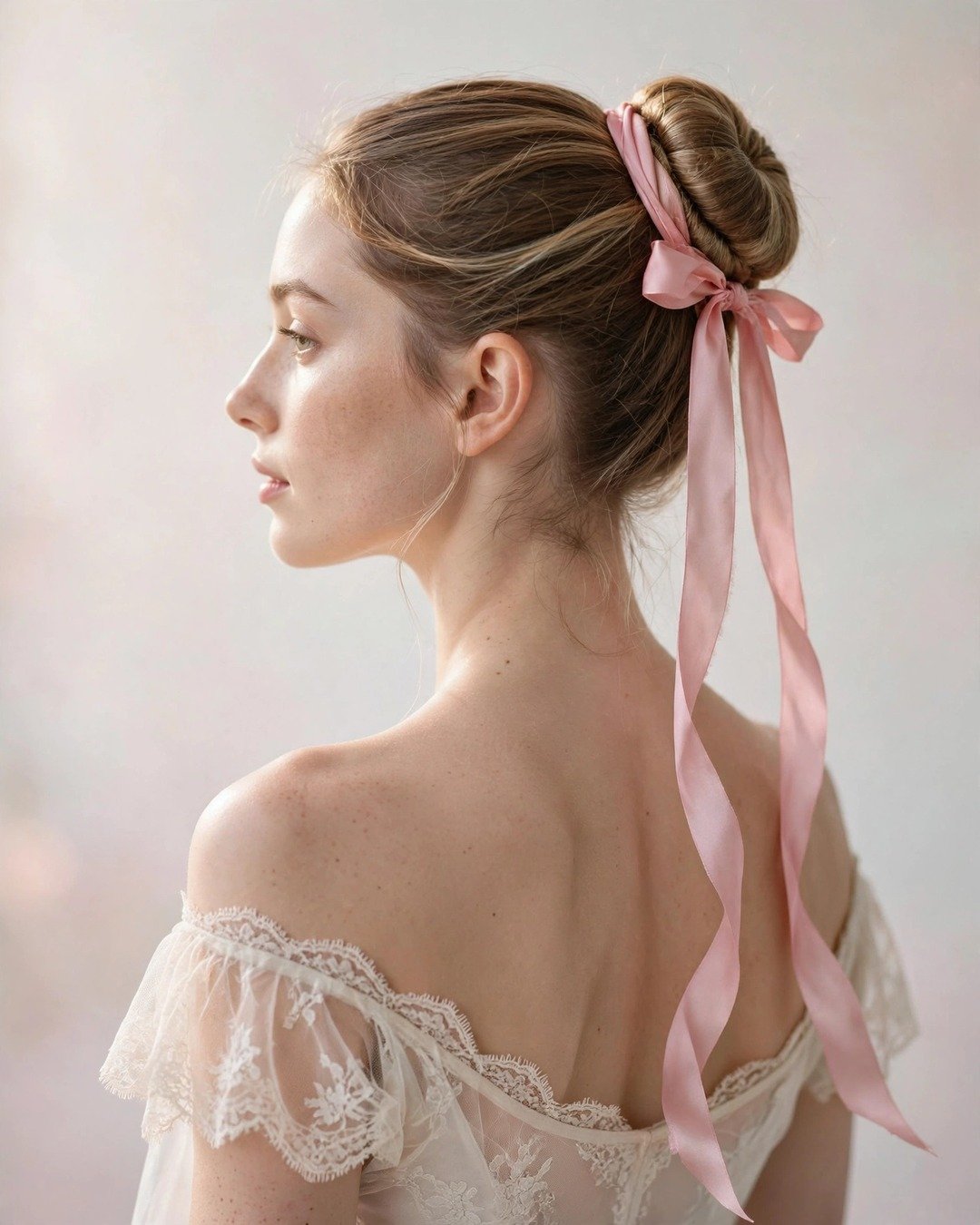 Ballerina Bun with Ribbon