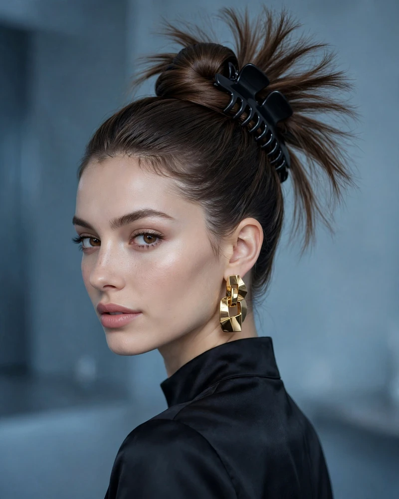 Sleek High Claw Clip Updo