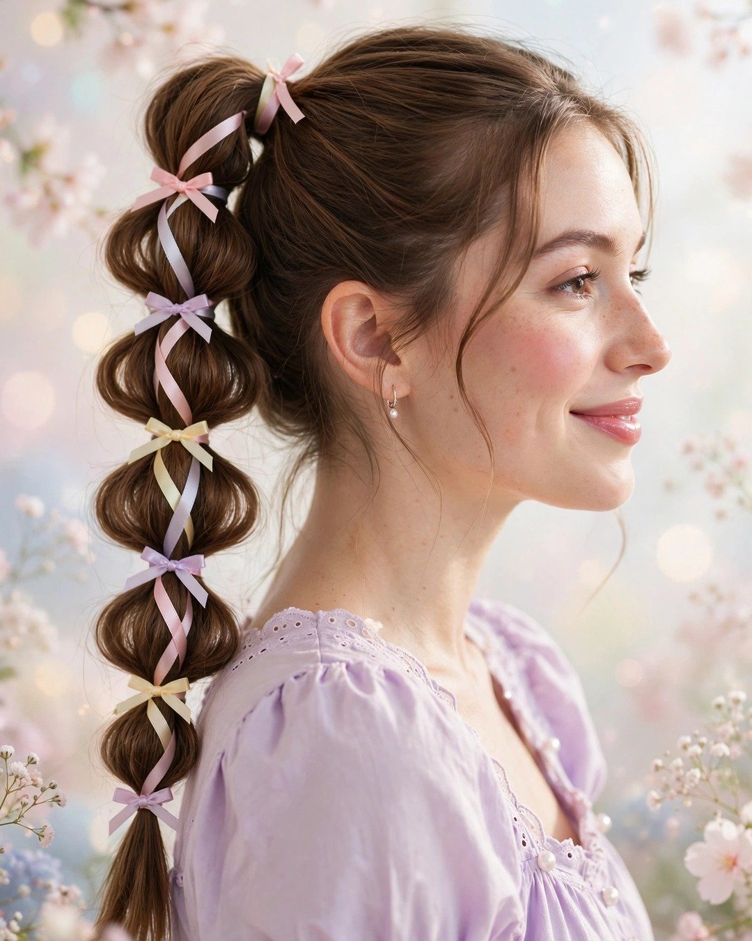 Bubble Braid with Ribbon Accents