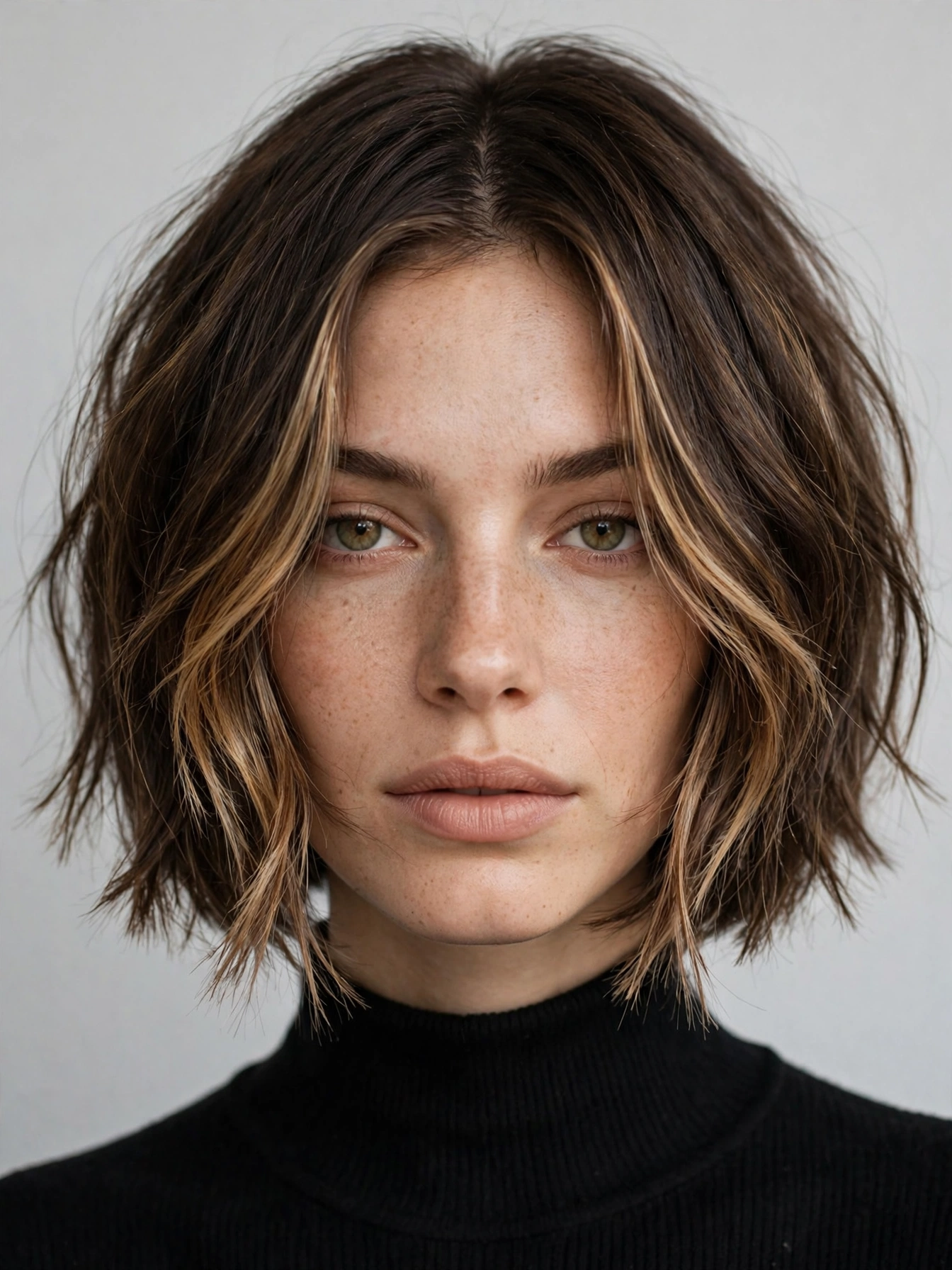 Chopped Center-Parted Bob