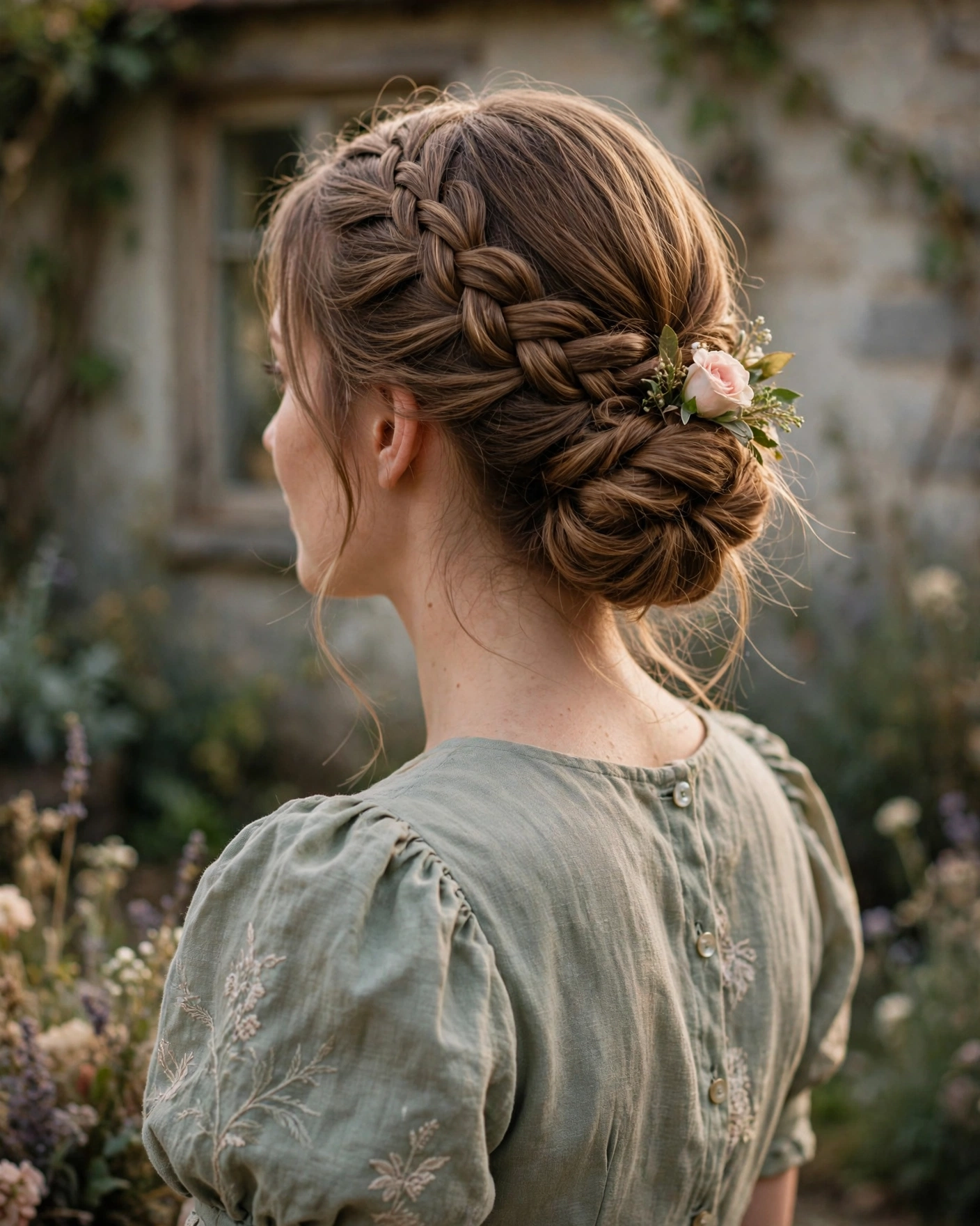 Dutch Braid Updo