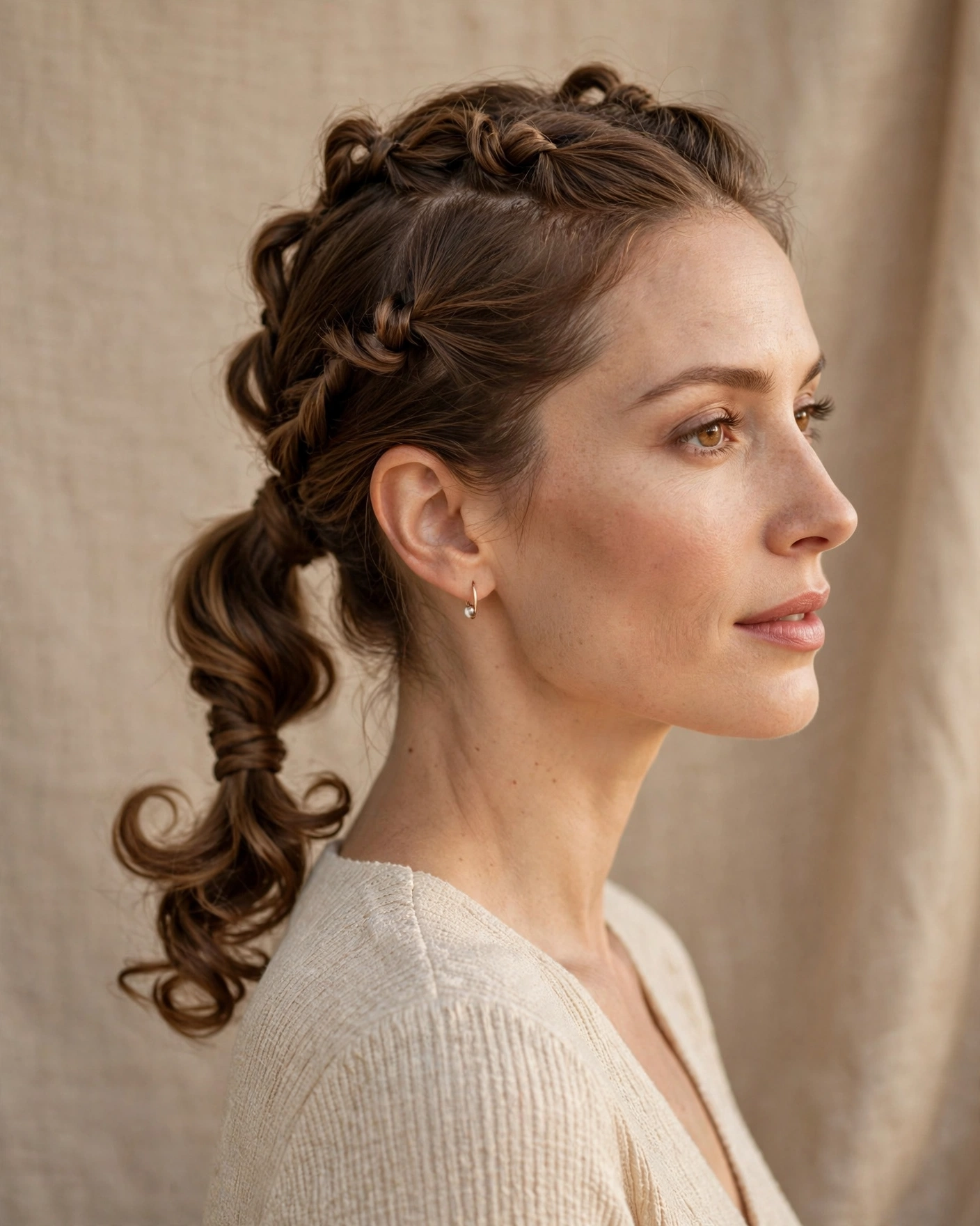 Twisted Low Ponytail