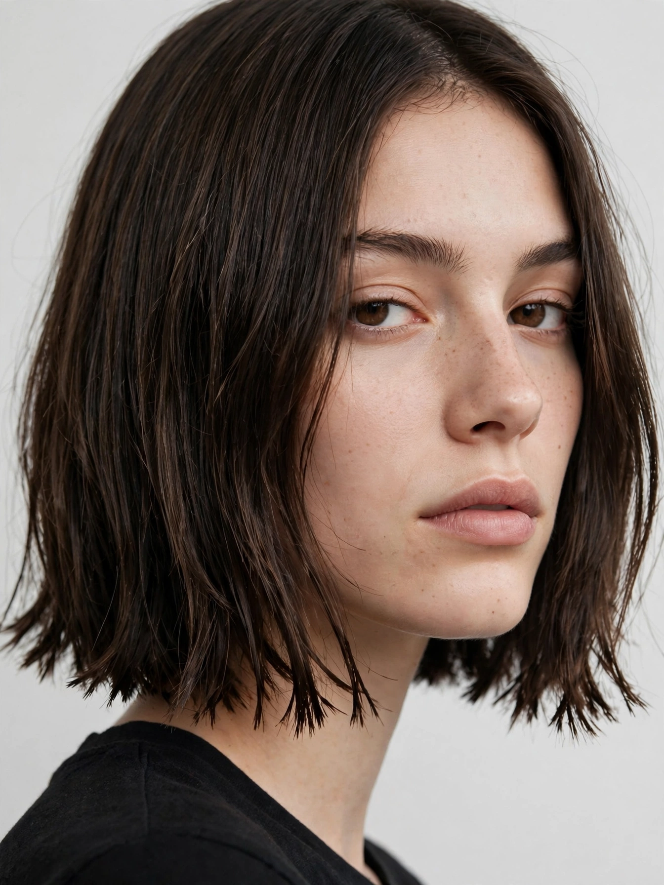 Blunt-Meets-Choppy Bob