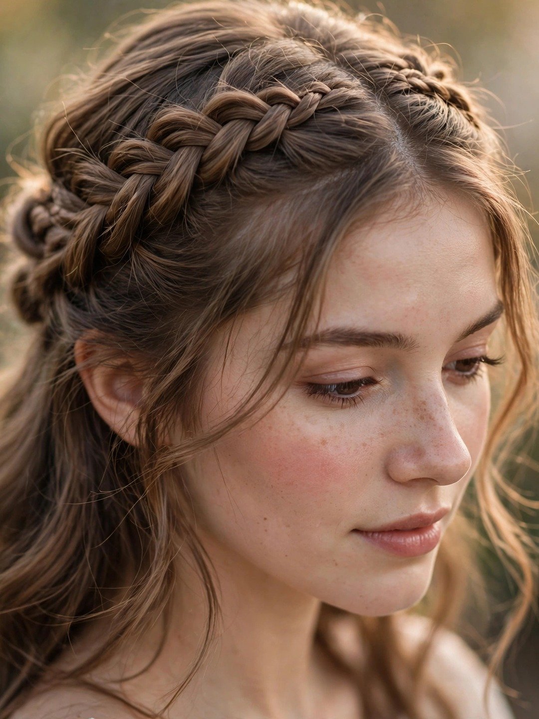 Half-Up with Braided Crown