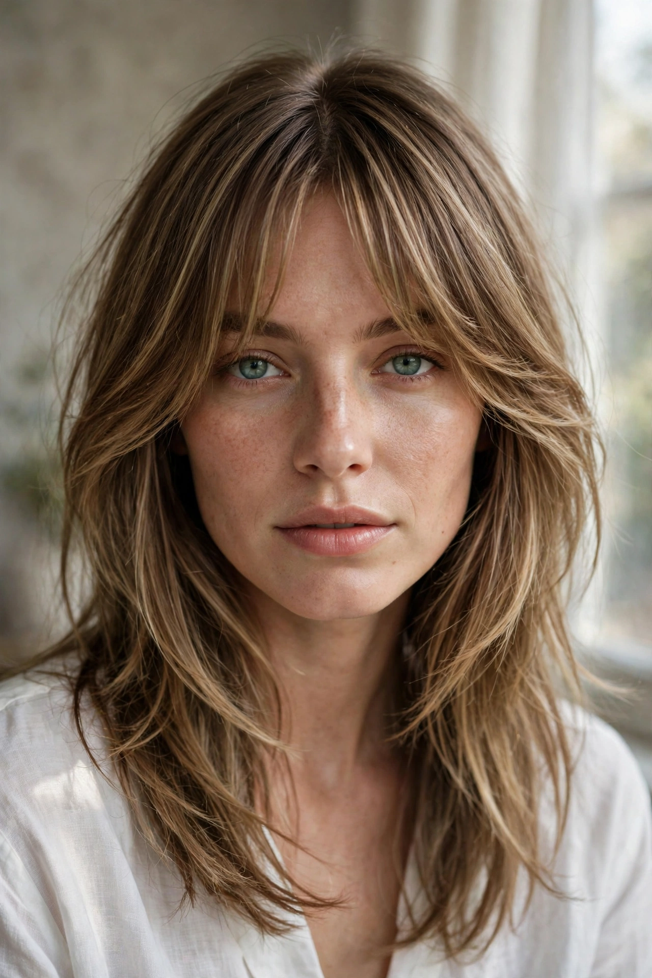 Curtain Bangs with Layers