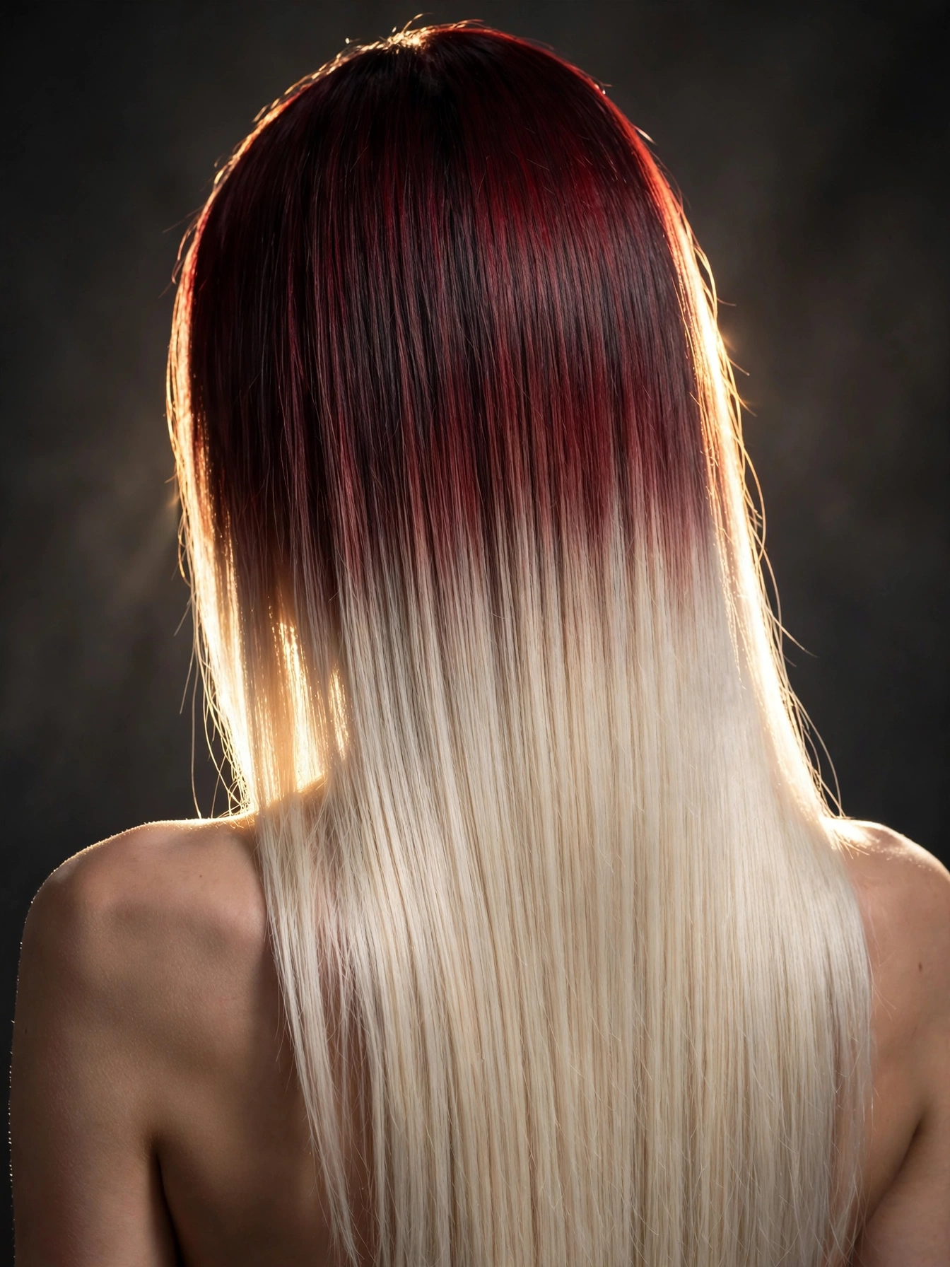 Burgundy to Blonde Ombre