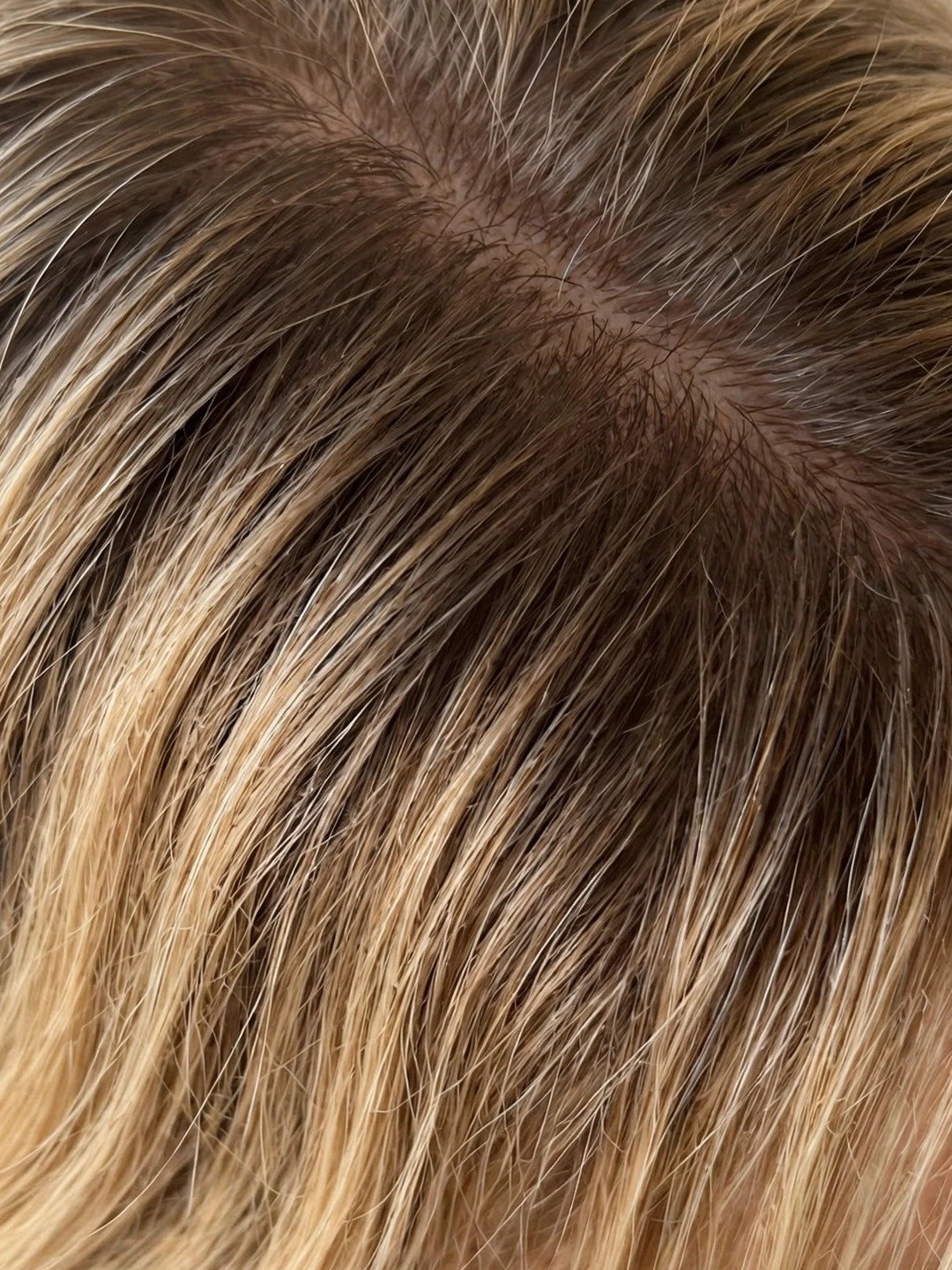 Honey Blonde with a Root Smudge