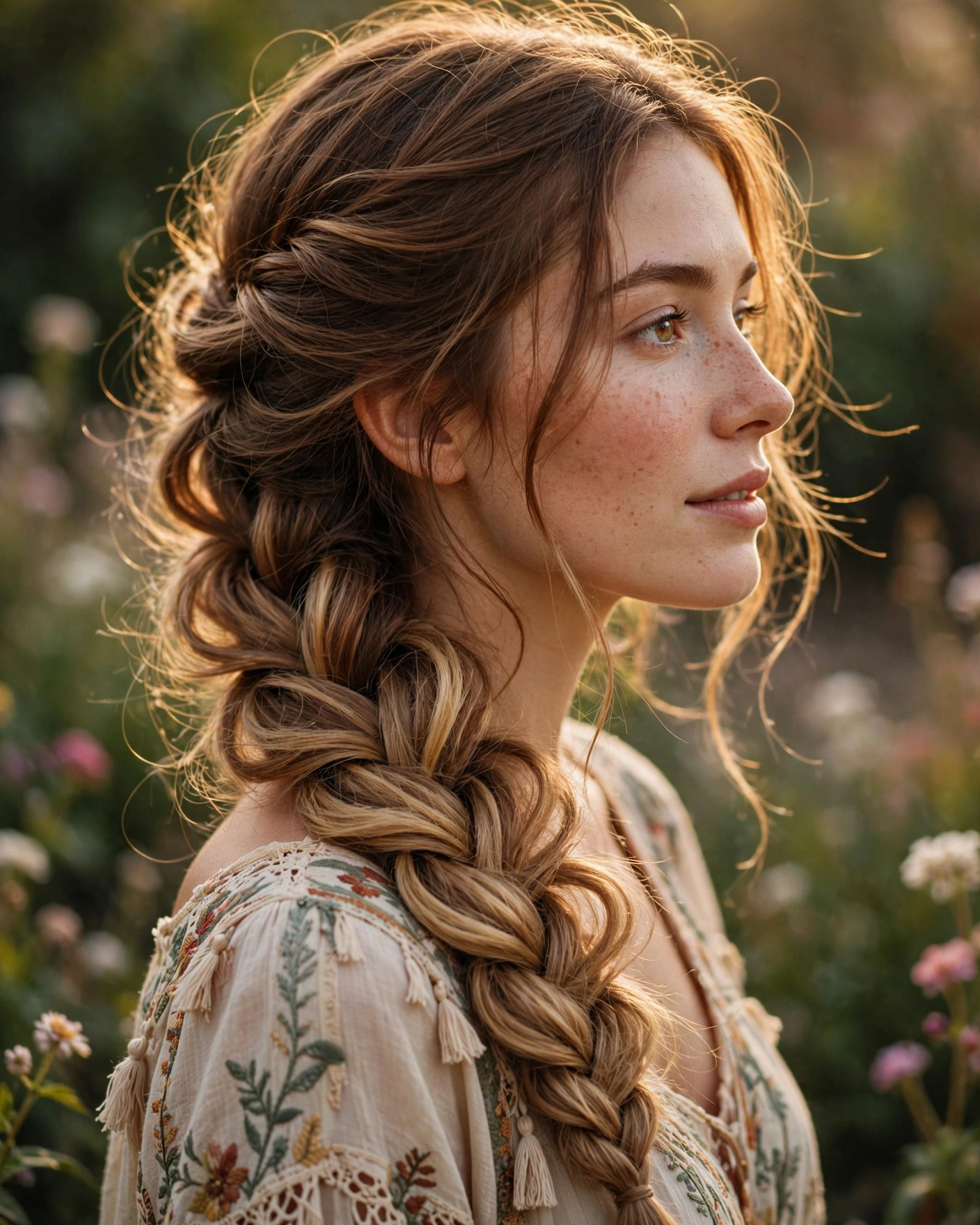 Loose Curls with a Middle Part