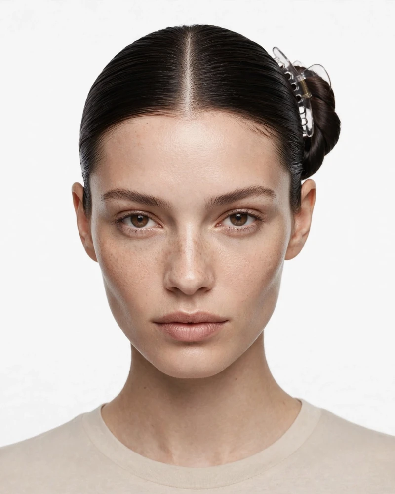 Middle-Part Sleek Twist