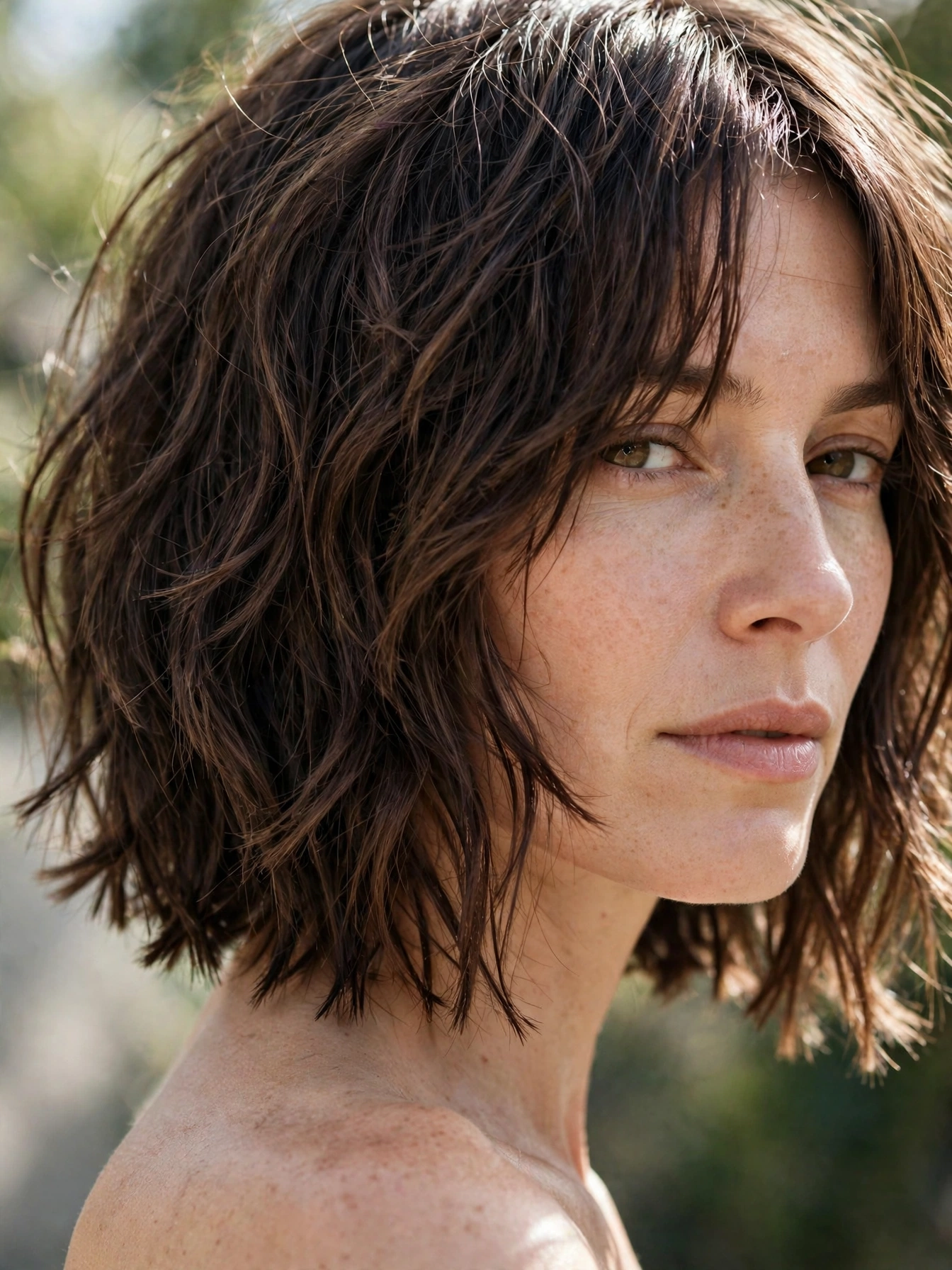 Shoulder-Length Choppy Bob