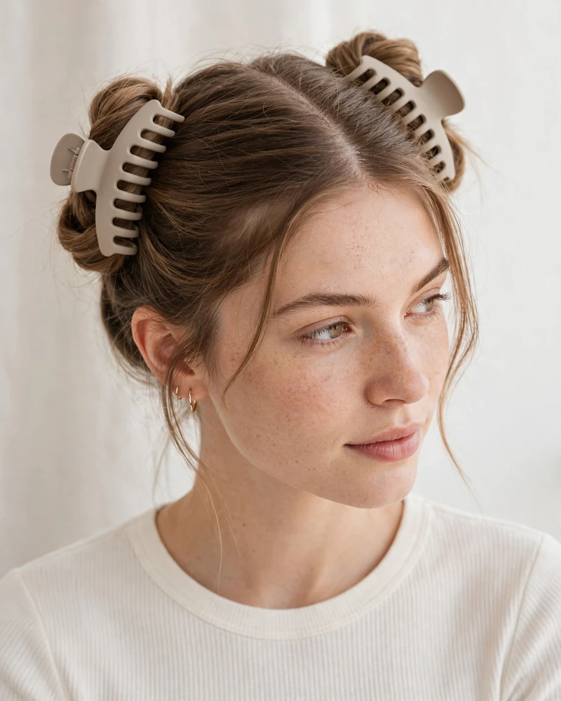 Double Claw Clip Updo