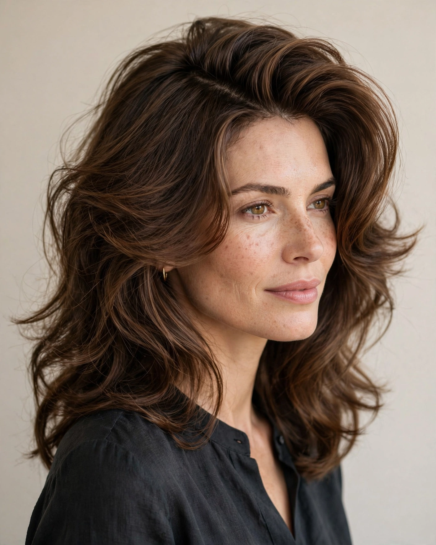 Voluminous Deep Side Part
