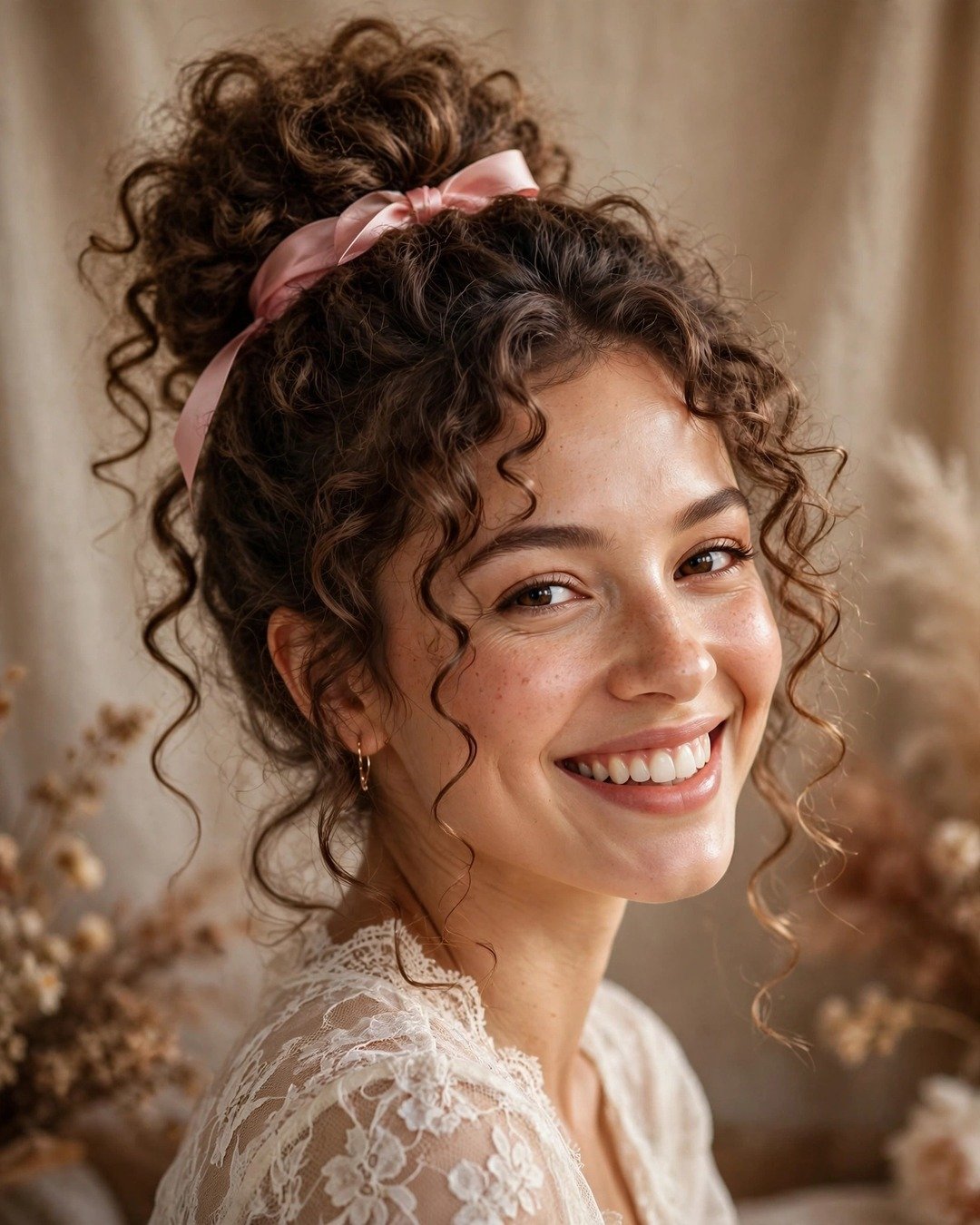 Pineapple Ribbon Updo