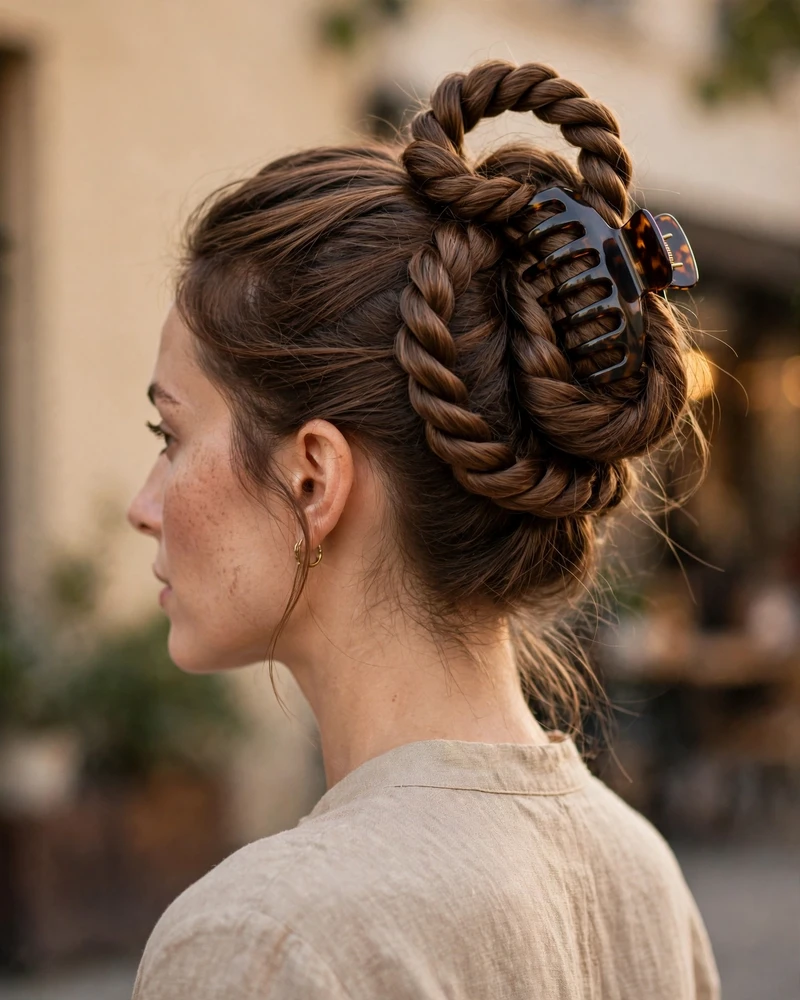 Twisted Rope Claw Updo