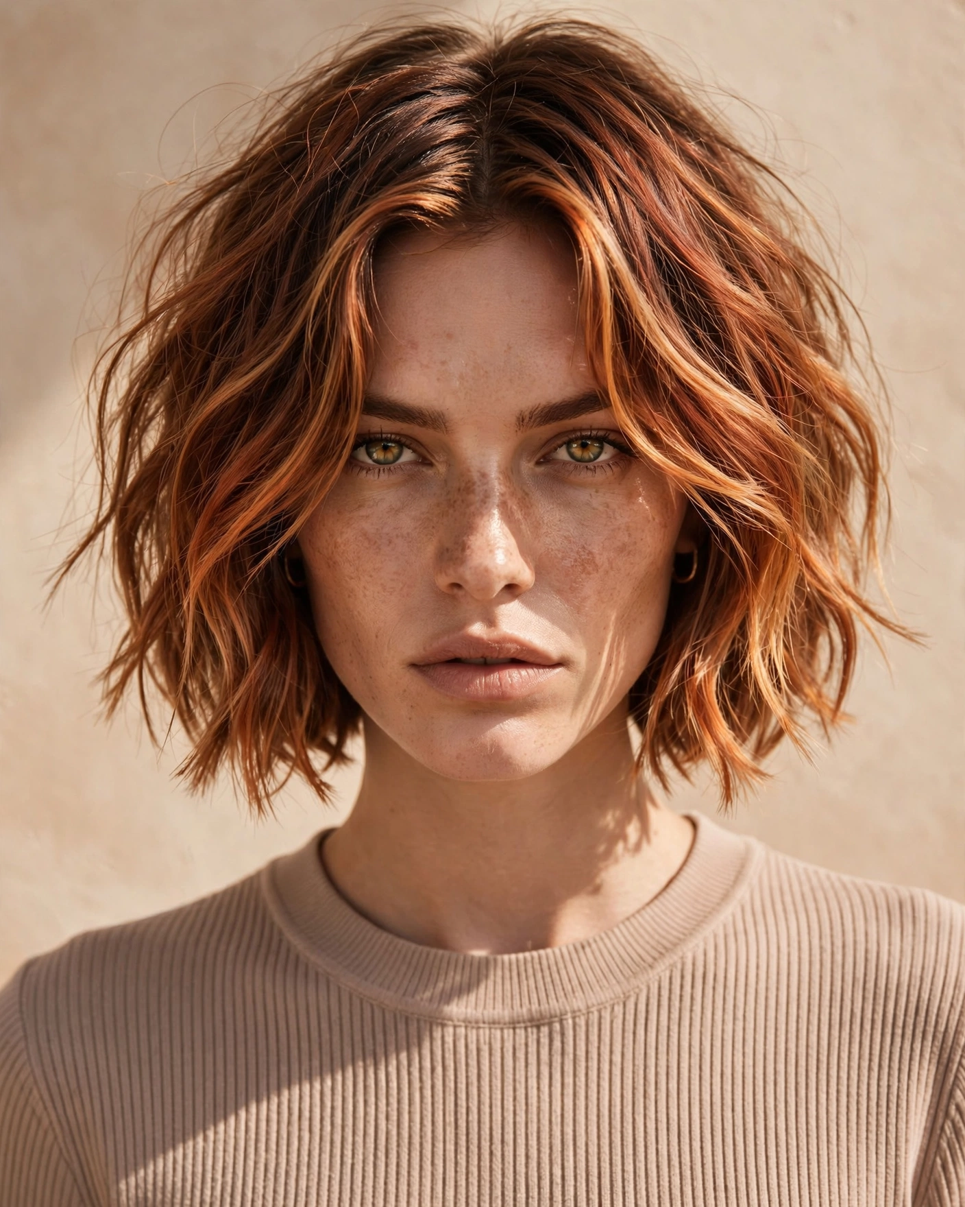 Copper Balayage on a Bob