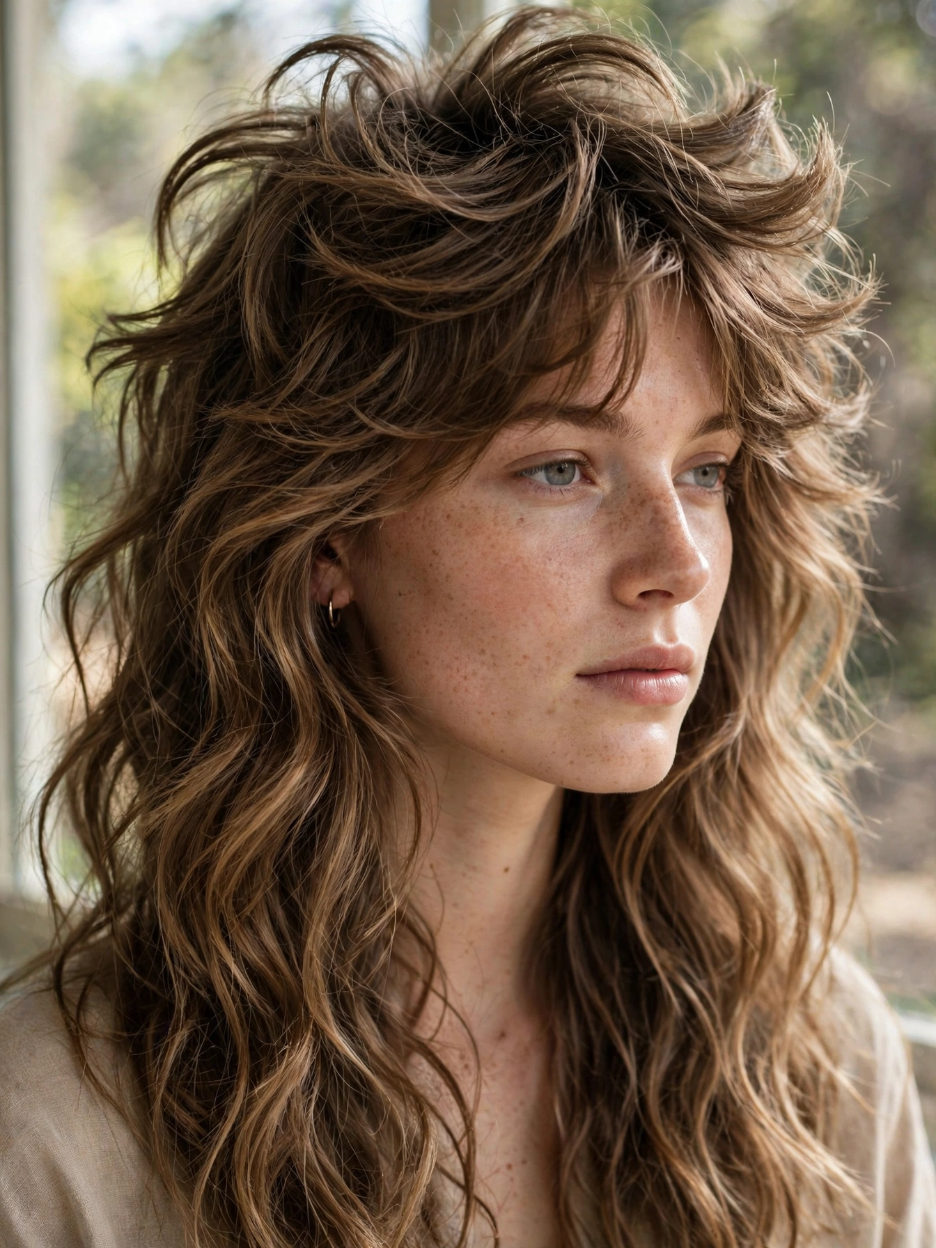 Long Wavy Wolf Cut