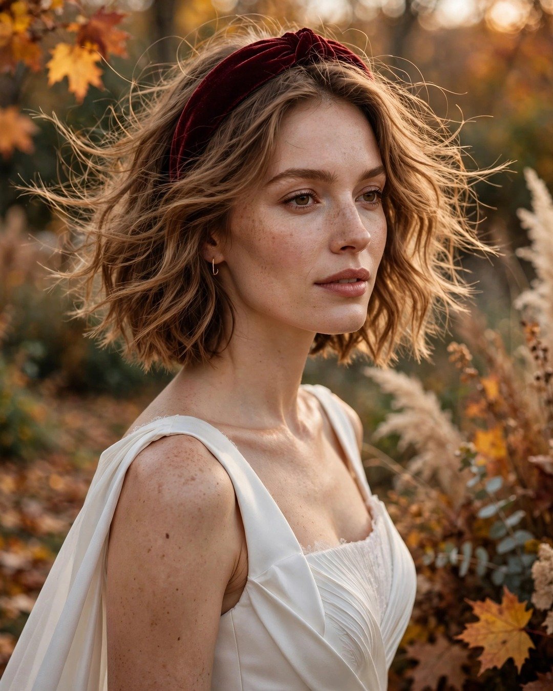 Tousled Bob with Velvet Headband