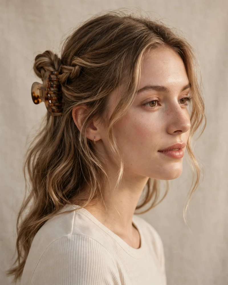 Braided Section with a Claw Clip