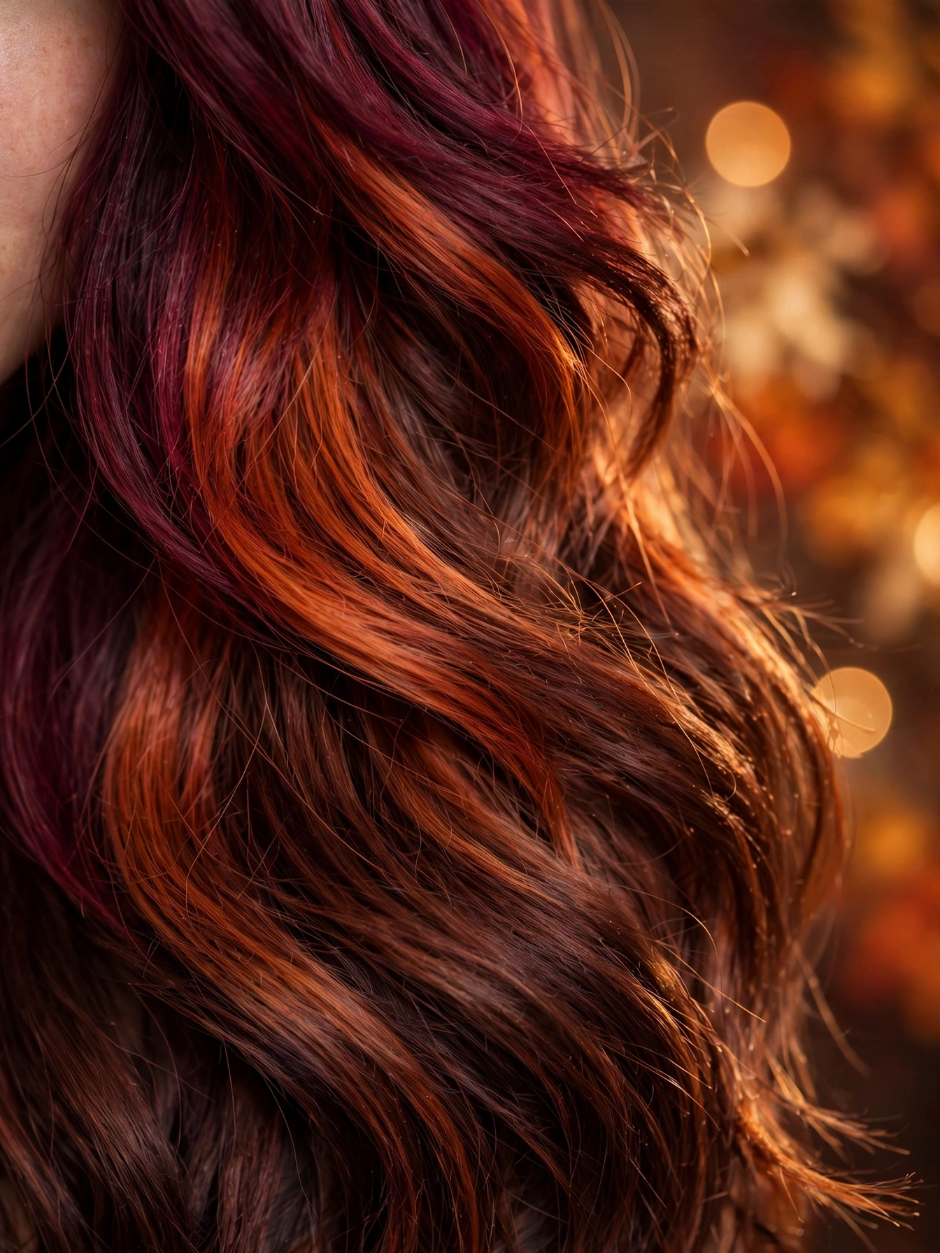 Burgundy Fall Melt Ombre