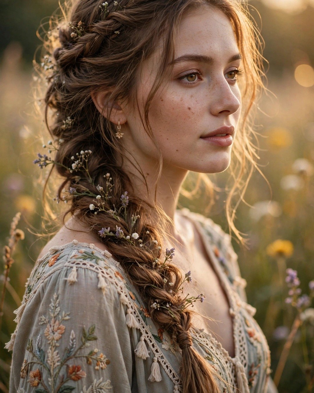 Loosened Side Fishtail Braid