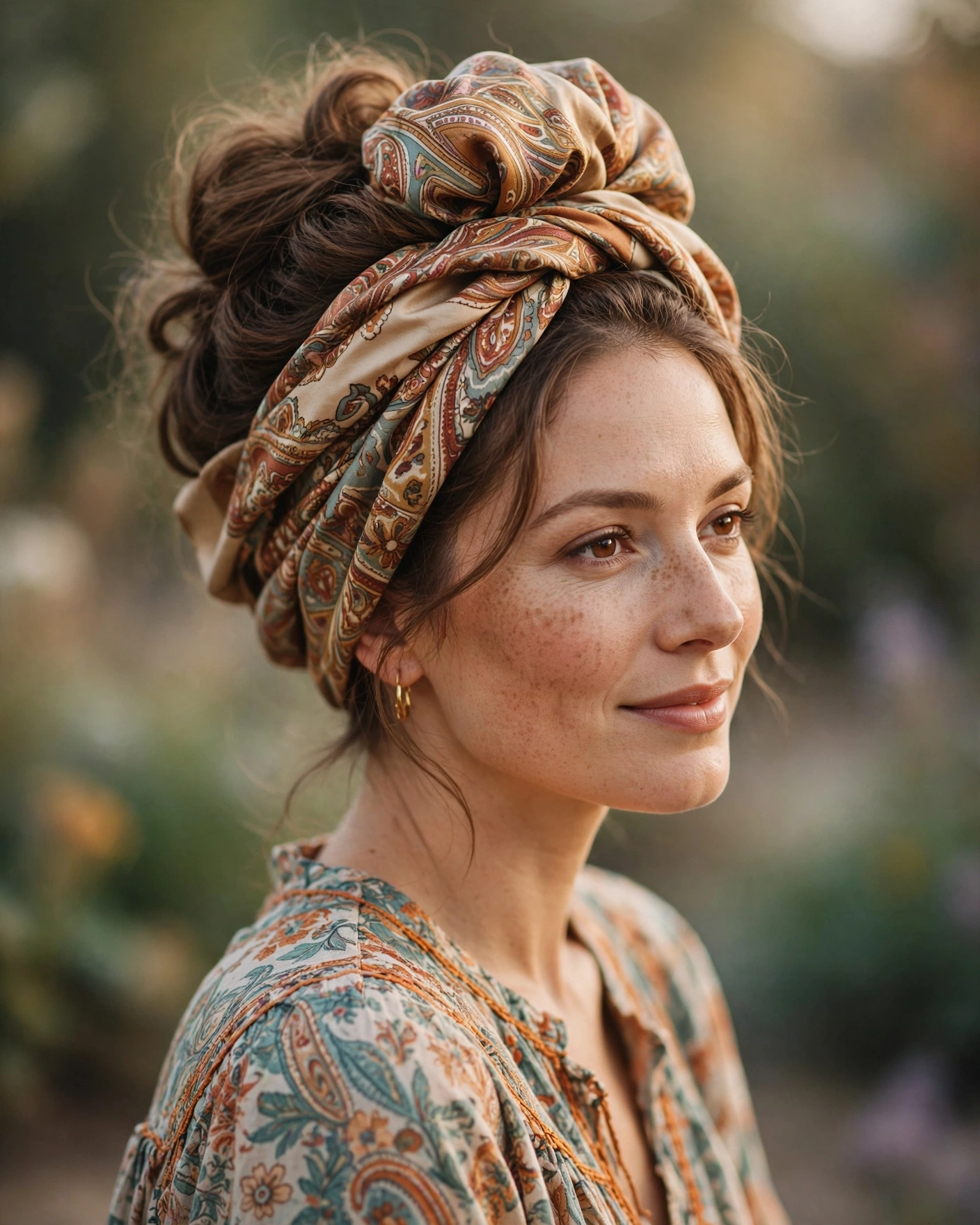 Headband or Scarf Updo