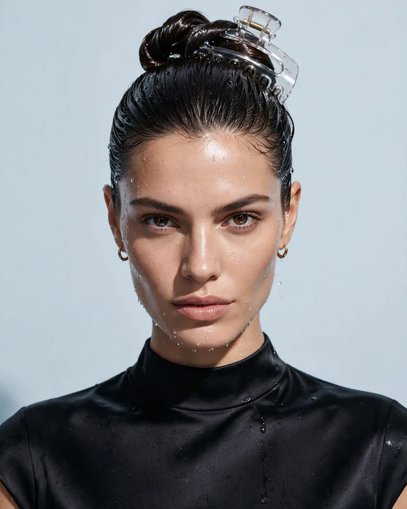 Wet-Look Sleek Claw Twist