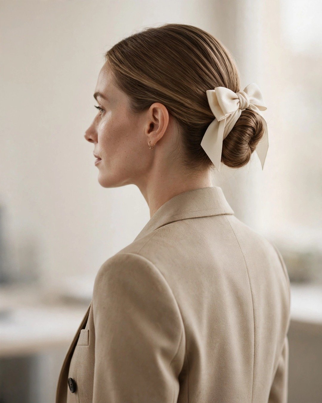 Low Bun Wrapped in a Bow