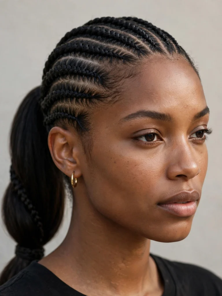 20 Cornrow Ponytail Hairstyles That Are Sleek, Bold, and Protective